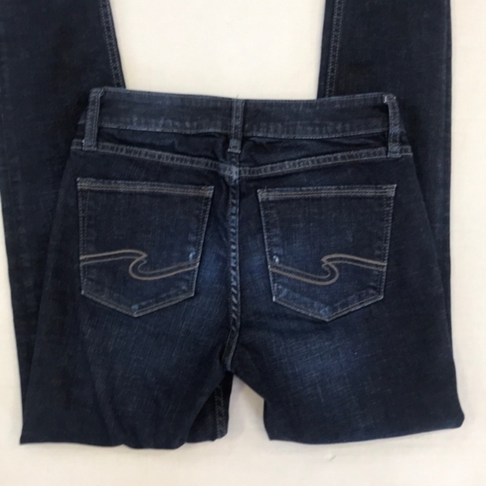 Silver Jeans Elyse Skinny Dark Wash Jeans - Picture 6 of 10